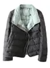 レディースダウンパーカー秋の冬の冬の襟軽量ダウンジャケット女性ファッションウォームショートホワイトダックダウンコート女性ソリッドスリムアウトウェア220930