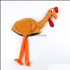 Decorações de Natal Decorações de Natal 10pcs ADT Child Chicken Chicken Head Máscara Plexugo Rooster Fart Animal Bird Party Halloween Dh9du