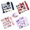 Hårtillbehör 18st/Lot Ribbon Bow Children Girls Headwear Presentklipp