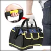 Tool Bag Tool Bag Elektricien Tool Timmerwerk Hardware Repair Portable Storage Organisatoren Box Werk sleutelbox Kitbag Big Toolkit DHDW3