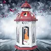 Candle Holders 1 Pc Christmas Holder Retro Festival Gift Lantern Xmas Ornaments Desktop Decor