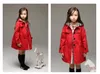 Tench Coats Children Birthday Present Girls Sweatshirt Spring herfst Lange stijl Hooded jas voor meisjesjack Red Wind Breaker 2201006