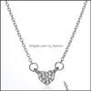Colliers pendentif coeur pendentif colliers Micro incrusté clavicule chaîne bijoux cadeau Zircon tour de cou livraison directe 2021 pendentifs Mjfashion Dh5Z2
