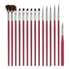 15pcs Nail Art Brushes Polish Painting Cosmetic DIY Draw Pen Tips Set Tools Pro NailArt Liner Designer Brush Kit