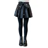 Leggings Collants Enfants Filles Noir Legging Jupe Pantalon Automne Hiver Jupe-pantalon avec Perle Enfants Faux Cuir Jupe Coton Tenues 221006