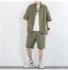 Survêtements pour hommes Mens Sportwear Set Solide Chemises à manches courtes Shorts Hommes Survêtement Costume Casual Male Marque Vêtements Streetwear Men Sweatsuit 221006