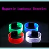 Other Festive Party Supplies Led Magnetic Luminous Bracelet Concert Party Get Together Supplies Gifts Atmosphere Props Drop D Mjbag Dhh3O