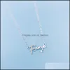 Hangende kettingen voor altijd letters hanger kettingen 925 sterling sier micro ingelegde zirkoon slircabine ketting ketting liefde chok mjfashion dhkeo