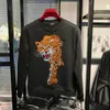 Men's Hoodies Brand Men's Personality Heavy Lndustry Water Diamond Big Leopard Male Hoody Clothing Jogging Sweatshirts Quick Send