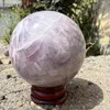 Decorative Figurines Natural Phosphosiderite Quartz Ball Sphere Crystal Rocks Ziyun Mother Mineral Precious Gems Indie Jewelry Collecting