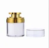 Goud 30/50G Airless Pump Flessen JAR Lege acryl crème fles Refilleerbare cosmetische container draagbare reismake -upgereedschap