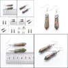 Dangle Lustre Naturel Unakite Jasper Gemstone Dangle Boucles D'oreilles Hexagonal Pointu Reiki Chakra Perles Pour Femmes Bijoux R3 Bdehome Dhlic