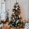 クリスマスの装飾2m10のミニ木製の家の糸ライトツリーハンギング飾り妖精ライトノエルクリスマスウェディングパーティーの装飾