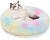 Sahte Kürk Köpek Yatağı Kedi Yatağı Orijinal sakinleştirici köpekler küçük orta evcil hayvanlar için yataklar anti anksiyete çörek kapalı kediler için