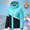 Dames Down Parka Meisje Winter Outdoor Jetski Sneeuw Warme Parka's Jas Jas Dames Outfits Casual Hoed Waterdichte Hoed Dikke Fleece Parka 220930