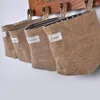 Borse portaoggetti Creative Jute Keg Retro Hanging Pocket Basket contenente vasi da scrivania Decorazione domestica