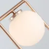 Pendant Lamps Nordic Minimalism Cross Gold Metal E27 LED Chandelier L50cm 3 Light Frosted Glass Lighting Fixtures Luminaria