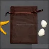 Present Wrap Gift Wrap 50pcs/Bag 7x9 CM Organza Bags Jewellery Small Puches Wedding Party Decoration Dabel Packaging 5ZWP001-501 Drop de DHVKU