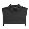 Bow Ties Unisex Solid Color Turtleneck Half Top Dickey Detachable Fake Collar Neck Warmer 2022