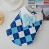 Odzież dla psa sukienka kota Para Plaid Spring and Summer Bow Style Pet Animal Krótka spódnica Cienka odzież Ubrania amerykańska swoboda najlepsza jakość