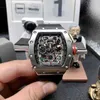 Superclone Luxury Menics Mechanics Watch Richa Milles Wristwatch Business Leisure RM11-03 بالكامل أوتوماتيكي ميكانيكي رات