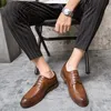 Chaussures brogue oxford de luxe végétaliennes, coutures à bout pointu, rétro, mode formelle pour hommes, chaussures d'affaires décontractées, multi-tailles 38-47