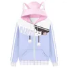 Men's Hoodies Vtuber Nyatasha Nyanners Cosplay Hoodie 3D Printed Hooded Sweatshirt Men Women Casual Streetwear Zip Up Jacket Coat