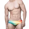 Men's Swimwear Push Pad Swimsuit 2022 Print Beachwear Man Low Waist Male Breathable Gay Briefs Boxer Brie J220913