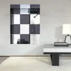 Adesivos de parede 12pcs espelhos adesivos decoração de sala de decoração 3d de corpo inteiro de corpo inteiro