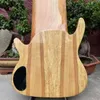 Custom 17 strings electric guitar bass mahogany with spalted maple veneer Customized on Logo Shape Hardware