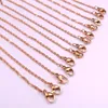 12pcs/Dozen Golden Flat Cross Joint Rolo Chain Necklace Stainless Steel Chains For WOmen Thin 1.5mm wide choose lenght