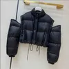 Классическая модная съемная куртка женская зима теплое перо в талистах короткая тепловая хлопчатобумажная куртка Размер пальто SML