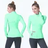 Luluemon Align Womens Lululu Yoga Long Sleeves Jacket Solid Color Solid Color nude Sports Shaping Wast Tight FitnessルーズジョギングスポーツウェアLululemenlu