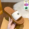 Womens chinelos plataforma slides designer mulheres sandálias de praia bordada lona cordeiro couro moda senhora luxo verão interior ao ar livre com caixa