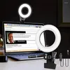 Flash Heads Le migliori offerte Kit di illuminazione per videoconferenza con luce anulare da 6 pollici Luci a LED dimmerabili Clip sul monitor del computer portatile per lampada