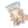 Thick Clear Front Back Silver Aluminum Foil Self seal Packaging Bag Stand up Frosted Plastic Heat Sealing Pet Food Storage Pouches LX5158