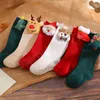 Зимние теплые мягкие хлопковые детский носки милые мальчики девочки рождественские носки младенцы малышки дети длинные носки подарок