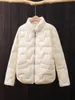 Parkas en duvet pour femmes automne hiver décontracté blanc canard doudoune femmes brillant léger vers le bas manteau femme fermeture éclair manches longues col montant Parkas courts 220930