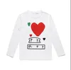 Jogar designer masculino hoodies moda coração crachá pulôver roupas de algodão na moda