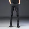 Men's Pants Men's Cotton Linen Men Spring Summer Solid Color Full Length Slim Fit Low Waist Mens Casual Trousers Fashion 2022