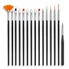 Nail Polish 15pcs Nail Art Brushes Polish Painting Cosmetic DIY Draw Pen Tips Set Tools Pro NailArt Liner Designer Paint Brush Kit