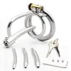 Nxy Chastity Devices Stainless Steel Male Cock Cage Urethral Catheter Penis Lock Ring Sex Toys for Men Belt Shop 220829