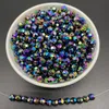 Perles acryliques de 6 mm 8 mm 10 mm Abs Abs Transparent Perle à facettes Forme ovale Perles espacées pour la fabrication de bijoux