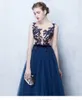 Mother of the Bride dresses Exquisite with beaded lace sconces round neck a-line floor length prom dress new collection