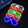 Mode LED Lunettes Lumineuse Clignotant Volets Forme Lunettes LED Flash Lunettes Lunettes De Soleil Danses Fête Fournitures Festival Décoration B1006