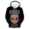 남자의 후드 Boondocks 남자 까마귀 풀오버 3D 긴 소매 스웨트 셔츠 남자/여자 캐주얼 하라주쿠 스트리트웨어 풀오버 유니스피시스