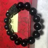 Strand Drop JoursNeige Black Natural Obsidian Stone Bracelets Round And Fret Bucket Bead For Men Women Energ Jewelry