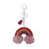 Portachiavi con diamanti arcobaleno Portachiavi con nappe Borsa da donna Decorazione Ciondolo Accessori moda Portachiavi Portachiavi