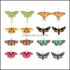 Cuelga la lámpara Bohemia Acrílico Color Mariposa Cuelga Pendientes para Mujer Moda Polillas Chicas Jóvenes Joyería Accessori Mjfashion Dhmcd