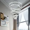 Chandeliers Modern Remote Crystal Luxury Nordic LED Ceiling Chandelier Lighting Large Villa Stair Pendant Lamp For Home Decor